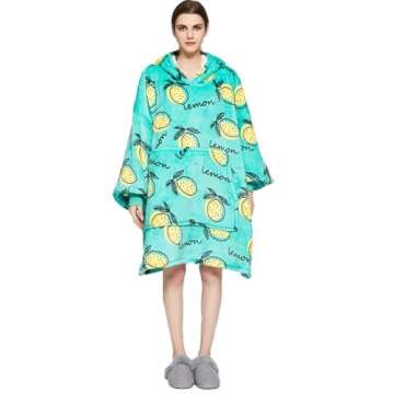 Narecte Blanket Hoodie Women & Men,Premium Sherpa Fleece Oversized Hoodie Blanket with Giant Pocket ...