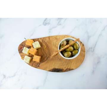 Elegant Olive Wood Cheese Board for Entertaining Style