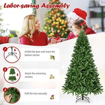 Goplus 7.5ft Artificial Christmas Tree for Holiday Decor