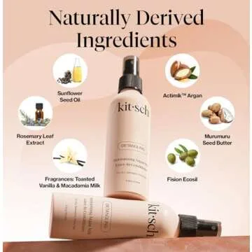 Kitsch Argan Milk Leave In Conditioner Spray - Hydrating & Nourishing Hair Treatment, Sulfate-Free, ...