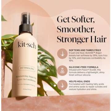 Kitsch Argan Milk Leave In Conditioner for Softness & Shine