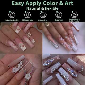 XXL Long Square Nail Tips, 120pcs Acrylic Fake Nails Soft Gel X Nail Tips, Full Cover Pre-Shaped Matte Clear Press on Nails for Extension, Diy at Home Manicure 12 Sizes