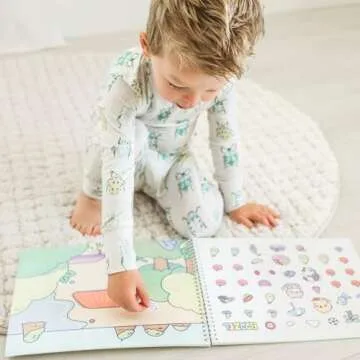 Creative Sticker Book for Kids - Cute Foods Activity Book