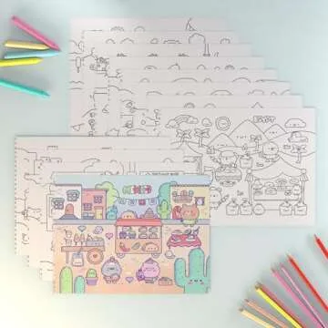 Creative Sticker Book for Kids - Cute Foods Activity Book