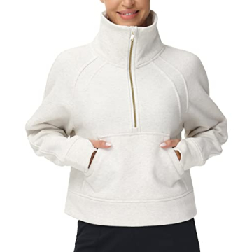 Half Zip Pullover Sweatshirt for Women by THE GYM PEOPLE