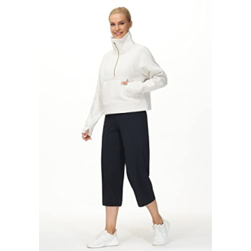 Half Zip Pullover Sweatshirt for Women by THE GYM PEOPLE