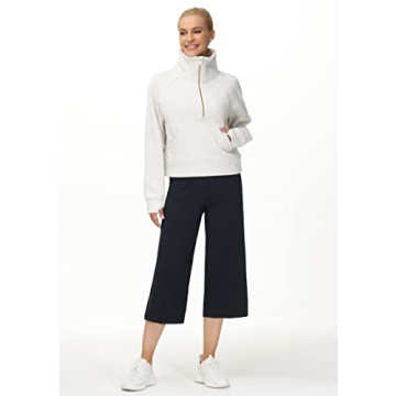 Half Zip Pullover Sweatshirt for Women by THE GYM PEOPLE