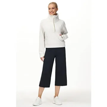 Half Zip Pullover Sweatshirt for Women by THE GYM PEOPLE