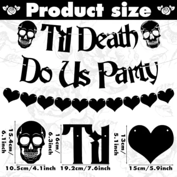 Sliner 141 Pcs Gothic Party Supplies for Weddings