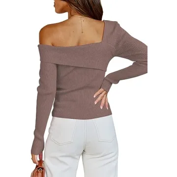 LILLUSORY Off Shoulder Pullover Sweater for Chic Style