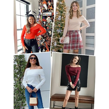 LILLUSORY Off Shoulder Pullover Sweater for Chic Style