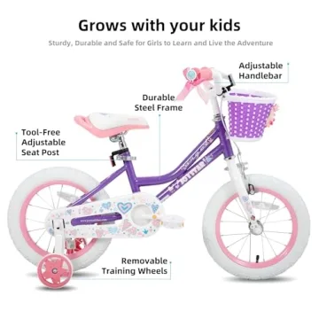 JOYSTAR 14 Inch Girls Bike for Kids Ages 3-5 with Basket