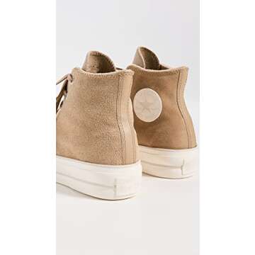 Converse Women's Chuck Taylor All Star Lift Cozy Utility Sneakers, Nomad Khaki/Desert Sand/Egret, Tan, 8 Medium US