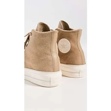 Converse Women's Chuck Taylor All Star Lift Cozy Utility Sneakers, Nomad Khaki/Desert Sand/Egret, Tan, 8 Medium US