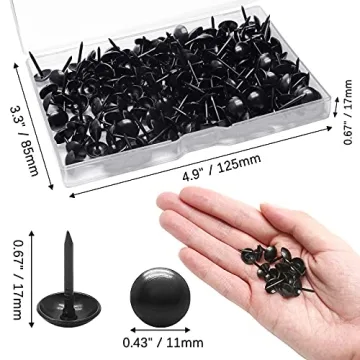 Rierdge 200 Pcs Vintage Decorative Metal Thumb Tacks