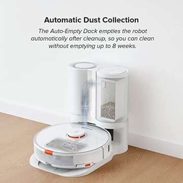 roborock S7+ Robot Vacuum and Sonic Mop Cleaner with Dust Bag for Auto-Empty Dock