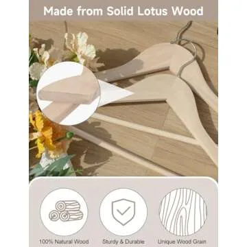 StorageWorks Wooden Coat Hangers for Stylish Organization