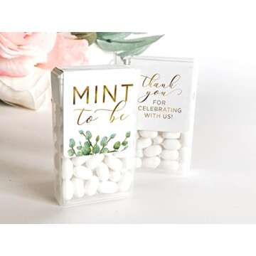 Mint to Be Mint Stickers - Mint to Be Wedding Favor Stickers - Mint Labels - Shower Favor - Set of 48 - LABEL ONLY - Greenery