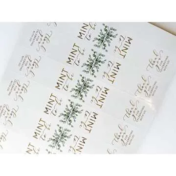Mint to Be Mint Stickers - Mint to Be Wedding Favor Stickers - Mint Labels - Shower Favor - Set of 48 - LABEL ONLY - Greenery