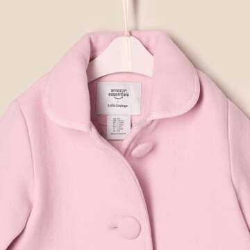 Amazon Essentials x Sofia Grainge Baby Girls' Wool Blend Coat, Pink, 12 Months