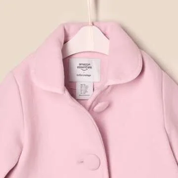 Amazon Essentials x Sofia Grainge Baby Girls' Wool Blend Coat, Pink, 12 Months