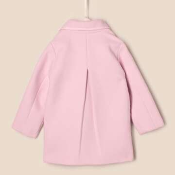 Amazon Essentials x Sofia Grainge Baby Girls' Wool Blend Coat, Pink, 12 Months