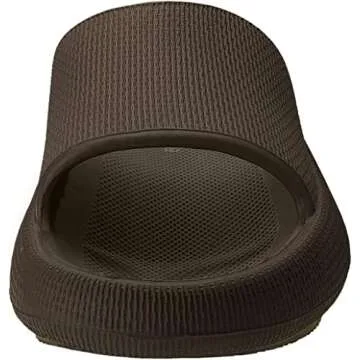 Joomra Slippers for Women Mens Foam Pillow House Shower Bath Bathroom Puffy Home Platform Sandals Shower Cushion Slides for Ladies Female Male Sandles Chocolate 37-38