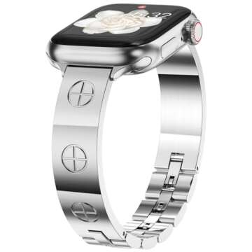 NewWays Metal Strap Compatible with Apple Watch Band 42mm (Series10) 38mm 40mm 41mm for iWatch Serie...