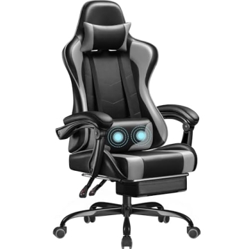 Homall Gaming Chair with Massage Feature and Footrest