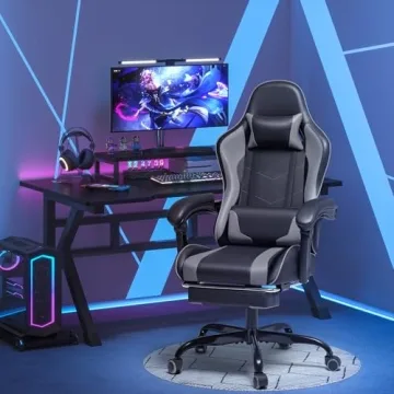Homall Gaming Chair with Massage Feature and Footrest