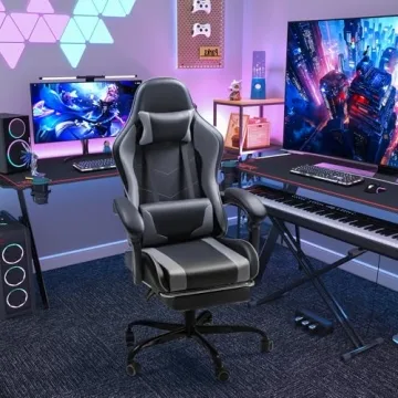Homall Gaming Chair with Massage Feature and Footrest