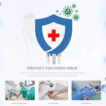 Nacuwa Travel Bottles Set Upgrade - 4-in-1 Leakproof Containers