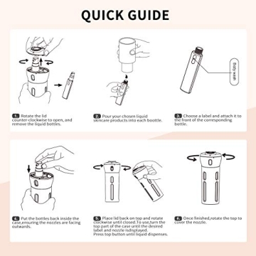 Nacuwa Travel Bottles Set Upgrade - 4-in-1 Leakproof Containers