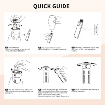 Nacuwa Travel Bottles Set Upgrade - 4-in-1 Leakproof Containers