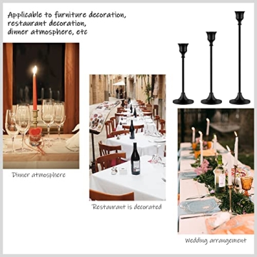 BEZURA Black Candlestick Holders for Home Decor