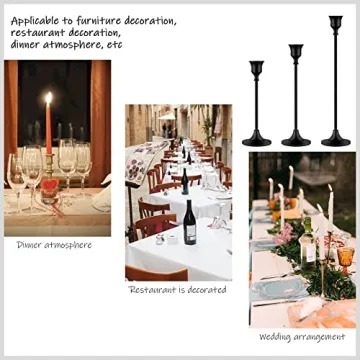 BEZURA Black Candlestick Holders for Home Decor