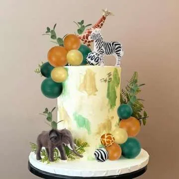 Safari Jungle Animal Cake Toppers for Birthday & Baby Shower