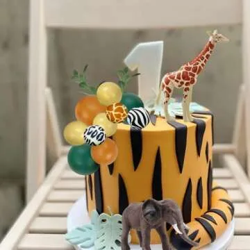 Safari Jungle Animal Cake Toppers for Birthday & Baby Shower