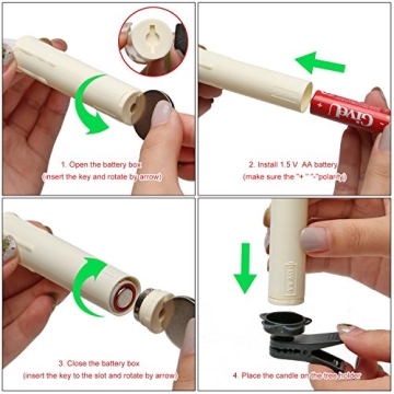 LED Taper Candles Pack of 10 Flameless 3D Flickering Taper Candles Battery Operated Taper Christmas Tree Candles Lights with Timer,Remote and Clips for Indoor and Outdoor Home Holiday Decorations