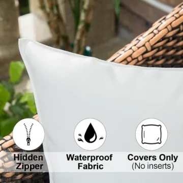 MIULEE Vibrant Waterproof Pillow Covers for Garden 18x18