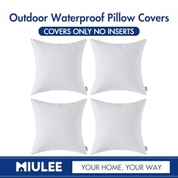MIULEE Vibrant Waterproof Pillow Covers for Garden 18x18