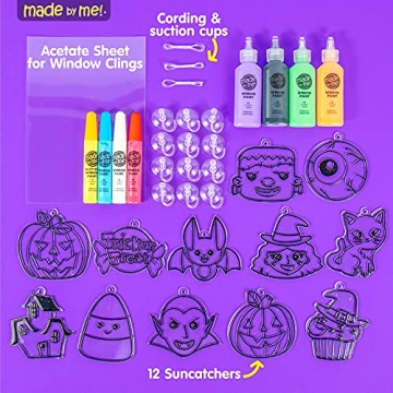 Halloween DIY Window Art Kit Glow-in-the-Dark Fun for Kids