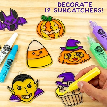 Halloween DIY Window Art Kit Glow-in-the-Dark Fun for Kids