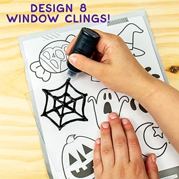 Halloween DIY Window Art Kit Glow-in-the-Dark Fun for Kids