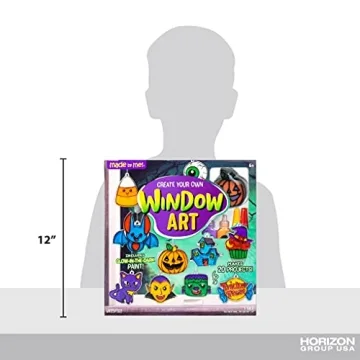 Halloween DIY Window Art Kit Glow-in-the-Dark Fun for Kids