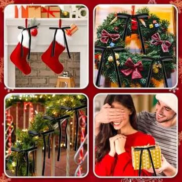 Glitinsel Velvet Ribbon Bows - 24 Decorative Pieces for Everyone