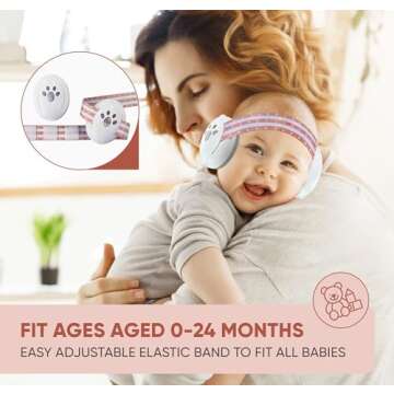 Lunobaby Baby Ear Muff - Noise Canceling Headphone for Infant Hearing Protection - Newborn Earmuff A...