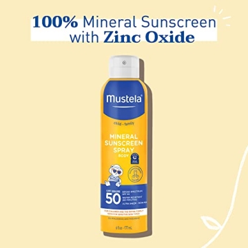 Mustela SPF 50 Baby Sunscreen Spray for Sensitive Skin