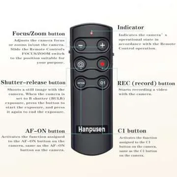 for Sony Wireless Camera Remote Control Shutter Release Compatible with Sony A7C,A7III,ZV-1,ZV-E10,ZV-1F,A6100,A6400,A6700,A7IV,RX100 VII,A9,A9 II,DSC-RX0 II,DSC-RX100 VII,Replace Sony RMT-P1BT
