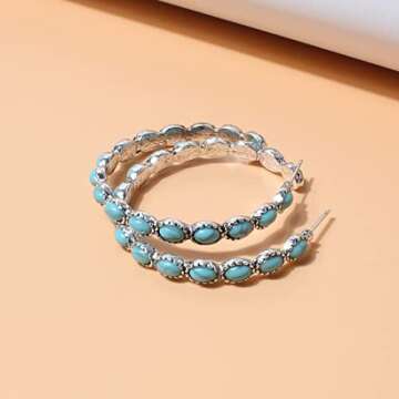 Boho Turquoise Drop Dangle Earrings for Stylish Women